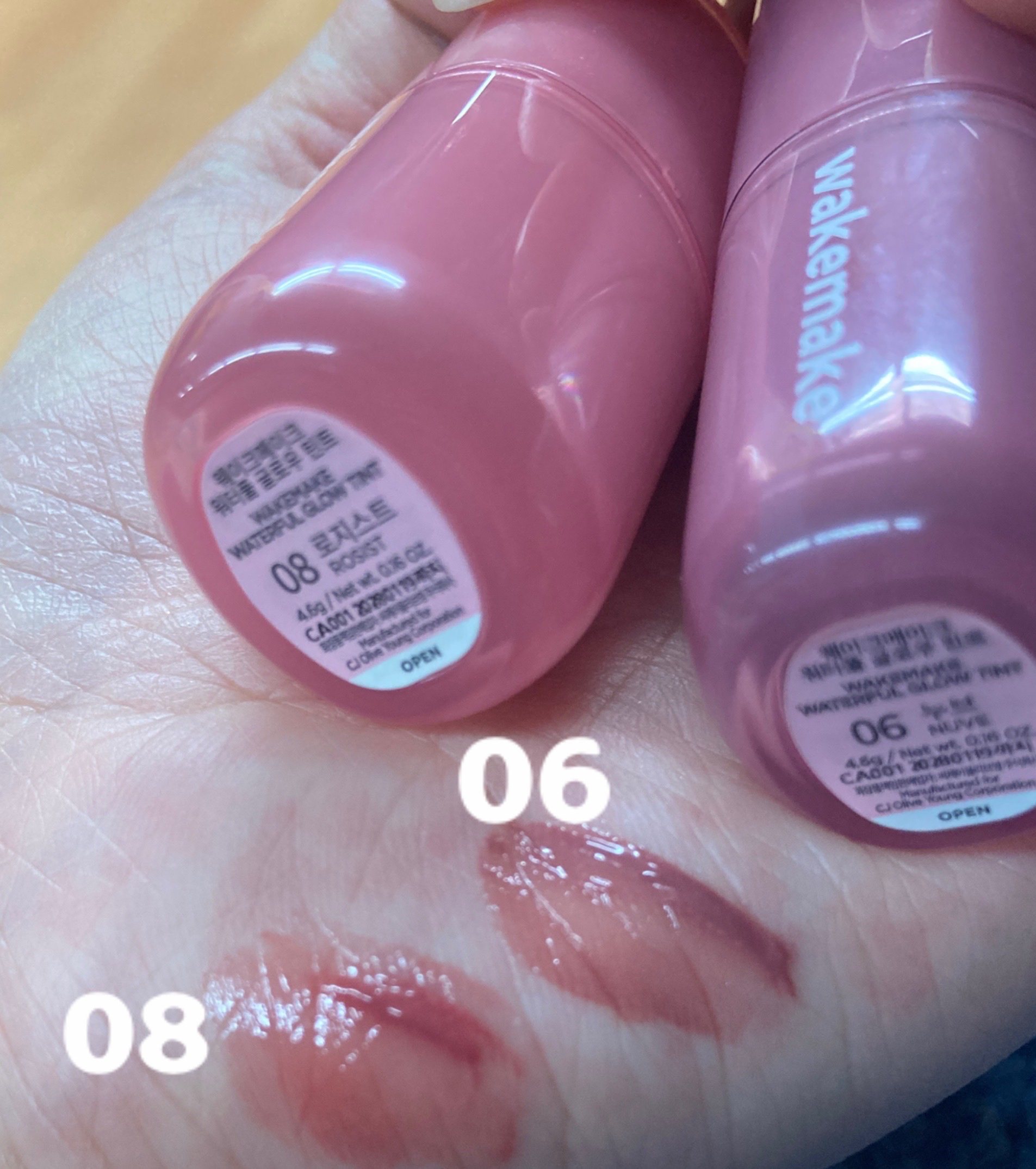 ウォータフルグロウティント/wakemake/リップティントを使ったクチコミ（3枚目）