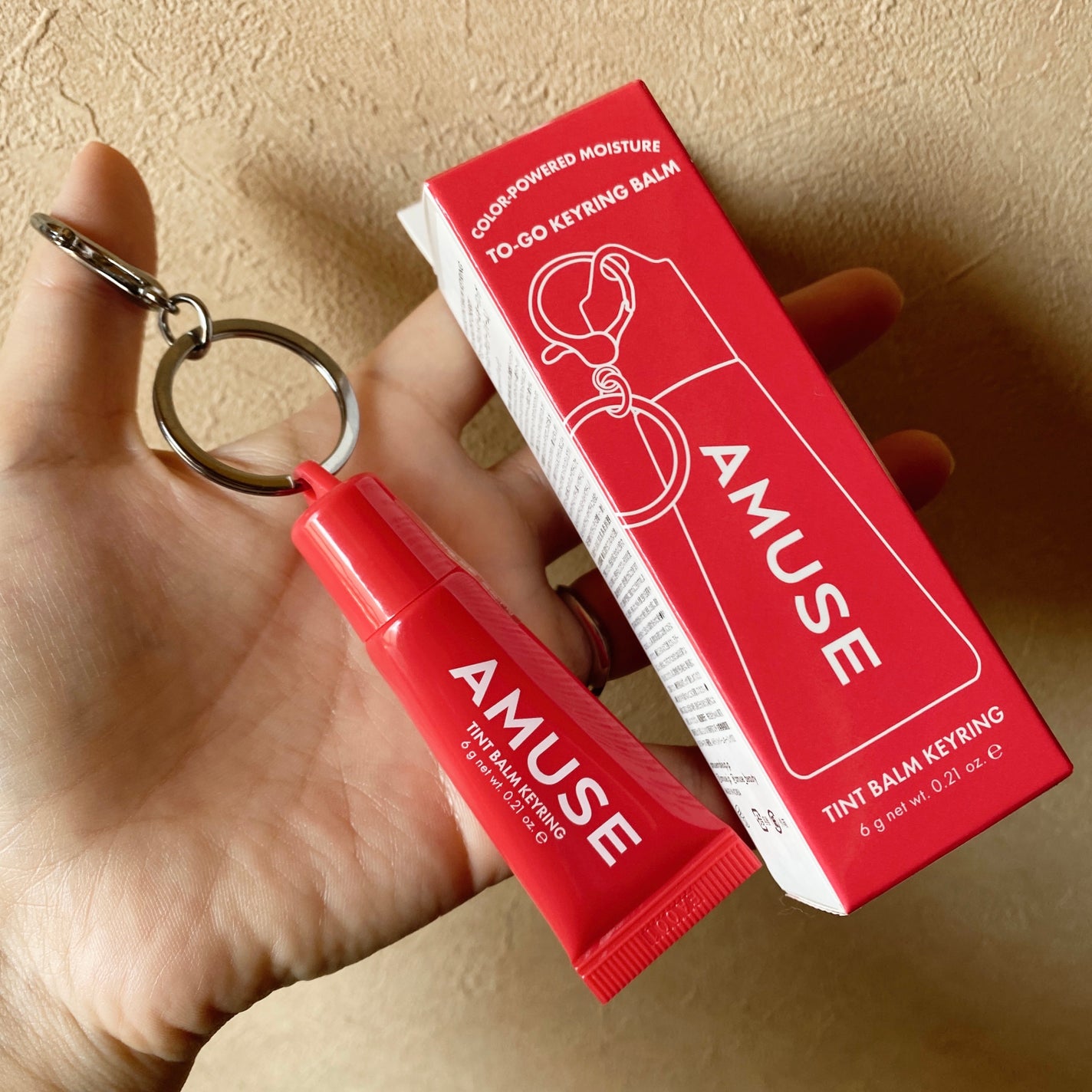 ケア/ティントバームキーリング/AMUSE/リップグロスを使ったクチコミ(1枚目)