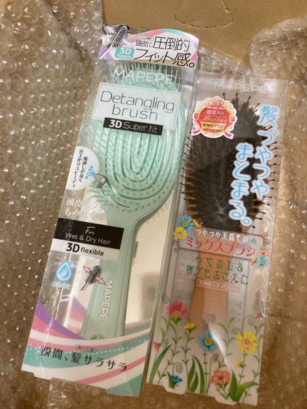 つやつや天然毛のミックスブラシ/マペペ/ヘアブラシを使ったクチコミ(4枚目)