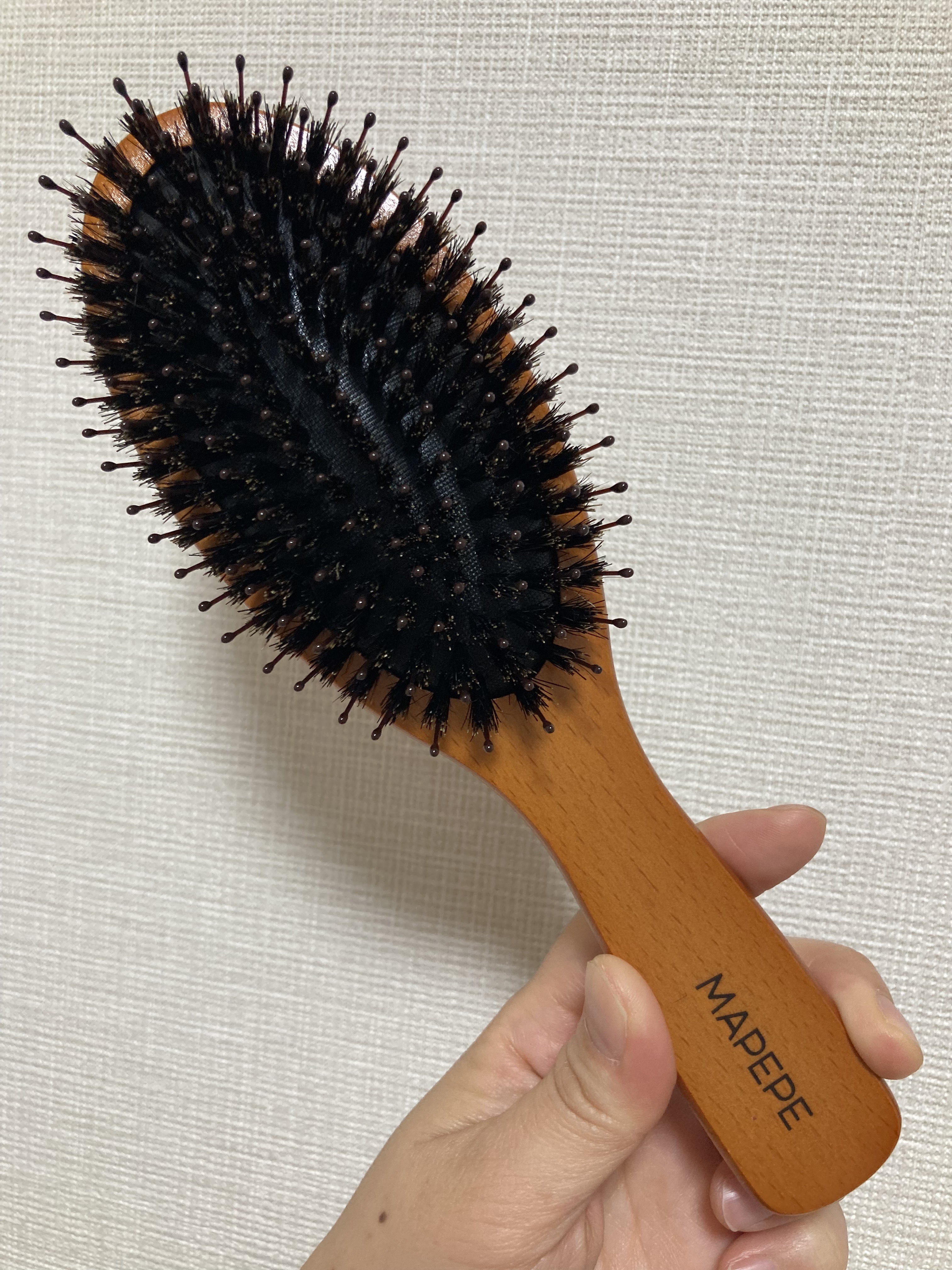 つやつや天然毛のミックスブラシ/マペペ/ヘアブラシを使ったクチコミ（3枚目）
