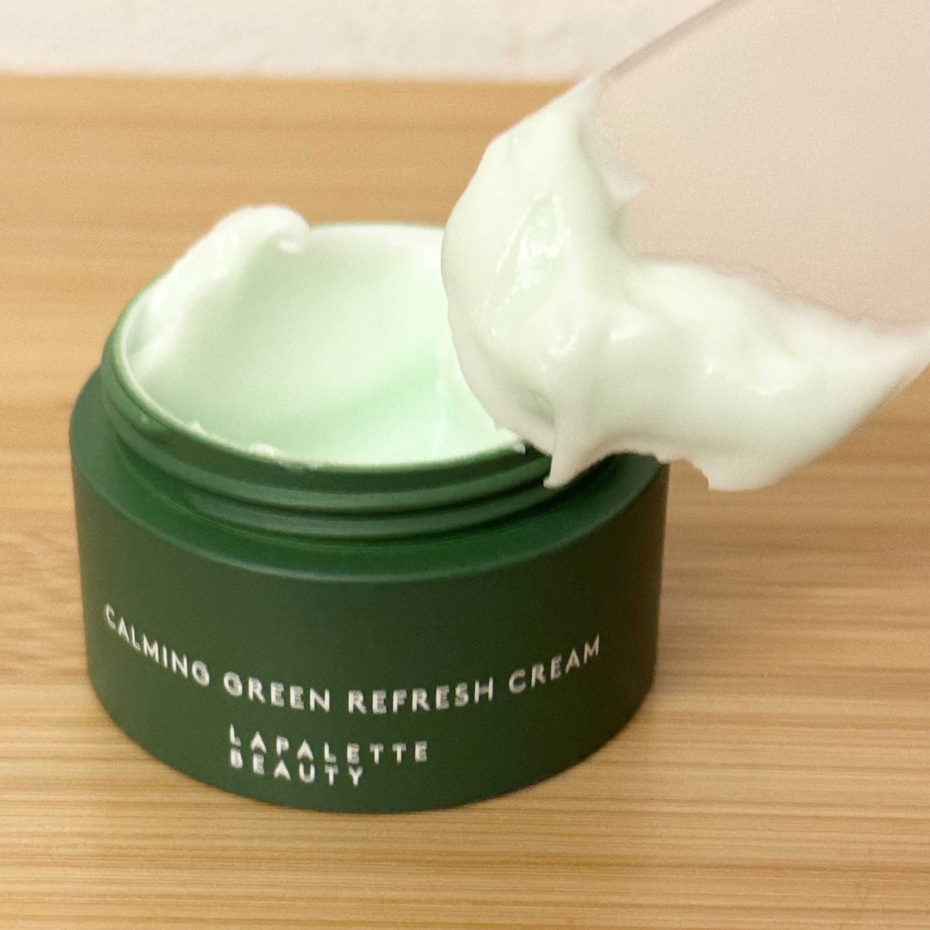 CALMING GREEN REFRESH CREAM/LAPALETTE BEAUTY/フェイスクリームを使ったクチコミ（2枚目）
