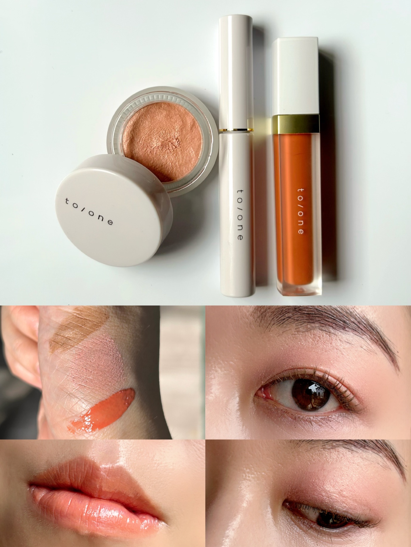 トーン ペタル エッセンス カラー バター 06 ホワイティッシュオレンジ/to/one/リップグロスを使ったクチコミ（2枚目）