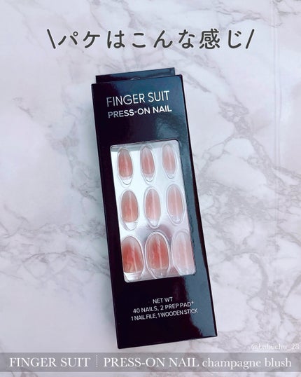 ネイルチップ(シールタイプ) Champagne Blush/FINGER SUIT/ネイルチップ・パーツの画像