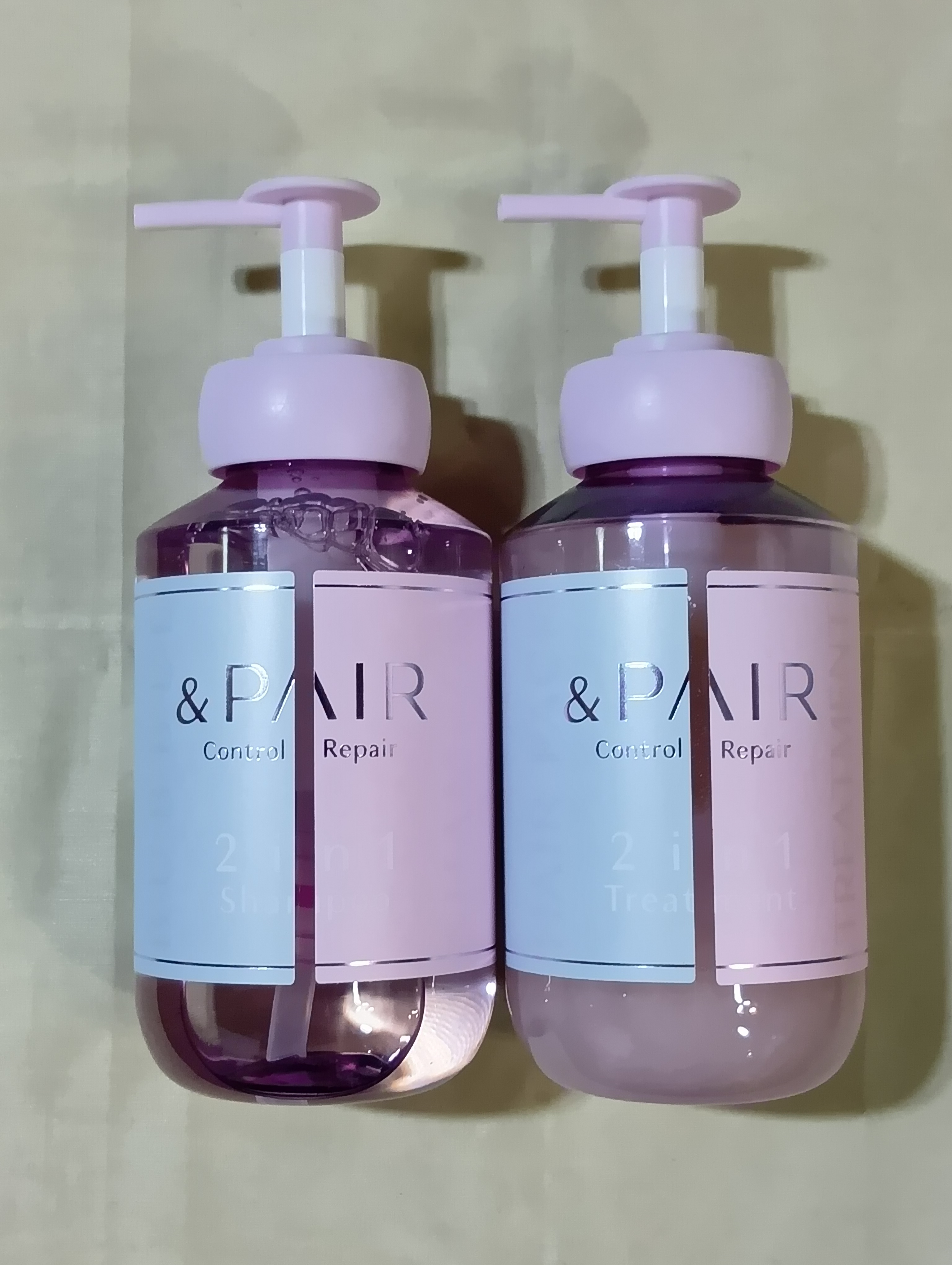 アンドペア コントロール リペア 2in1 シャンプー＆ヘアトリートメント/&PAIR/市販シャンプーを使ったクチコミ（1枚目）