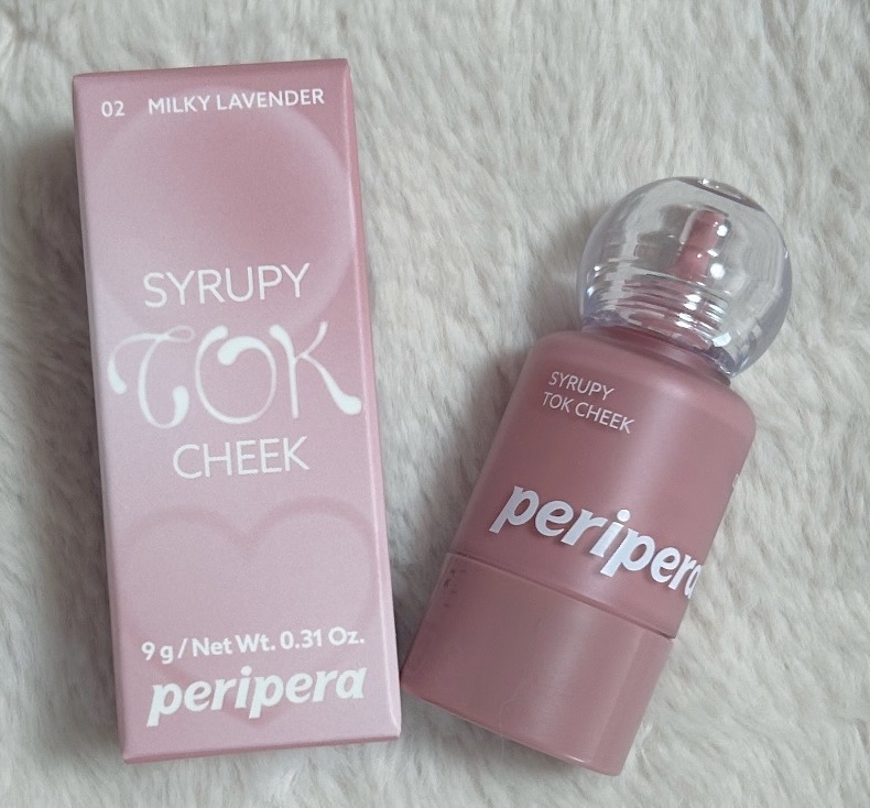 ペリペラ シロッピー トック チーク 02 ミルキーラベンダー/PERIPERA/リキッドチークを使ったクチコミ（3枚目）