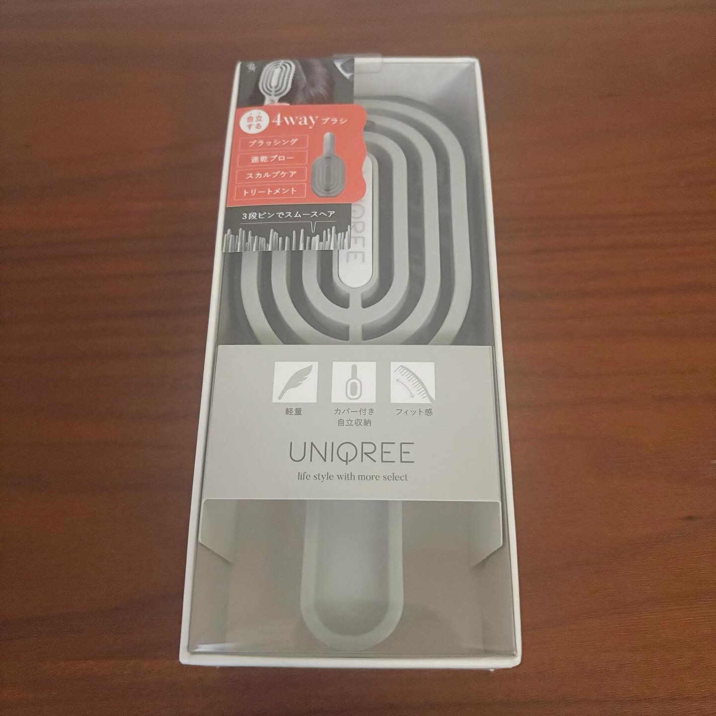 ユニークリー 4wayスムースヘアブラシ/ビー・エヌ/ヘアブラシを使ったクチコミ（2枚目）