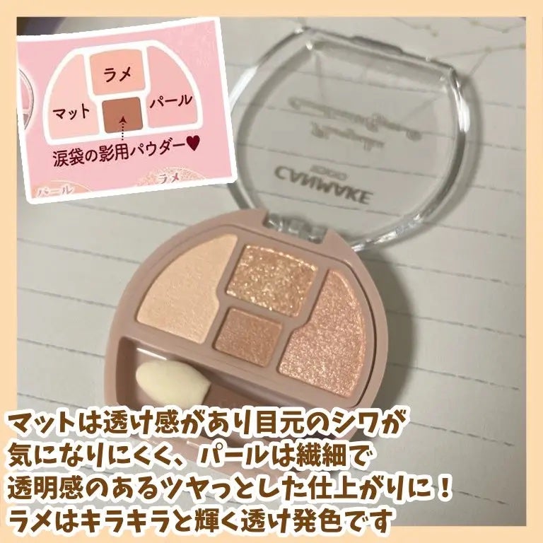 プランぷくコーデアイズ/キャンメイク/パウダーアイシャドウを使ったクチコミ(2枚目)