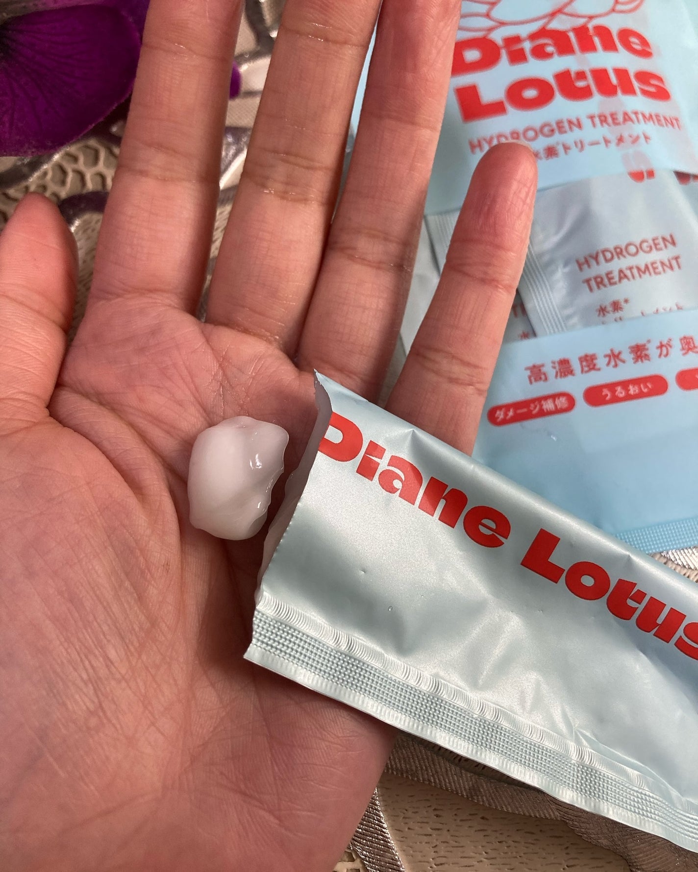 ロータス 水素トリートメント ティー&シトラスの香り/ダイアン/洗い流すヘアトリートメントを使ったクチコミ(4枚目)