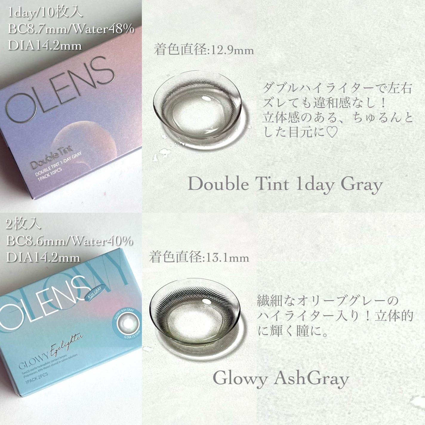 Double Tint 1day/OLENS/カラーコンタクトレンズを使ったクチコミ(3枚目)