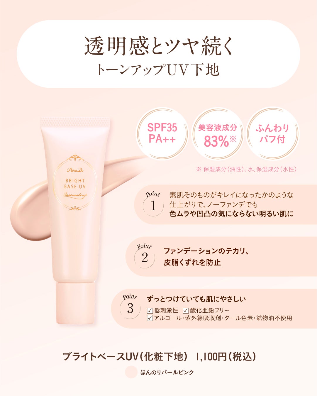 ブライトベースUV/パラドゥ/化粧下地を使ったクチコミ(2枚目)