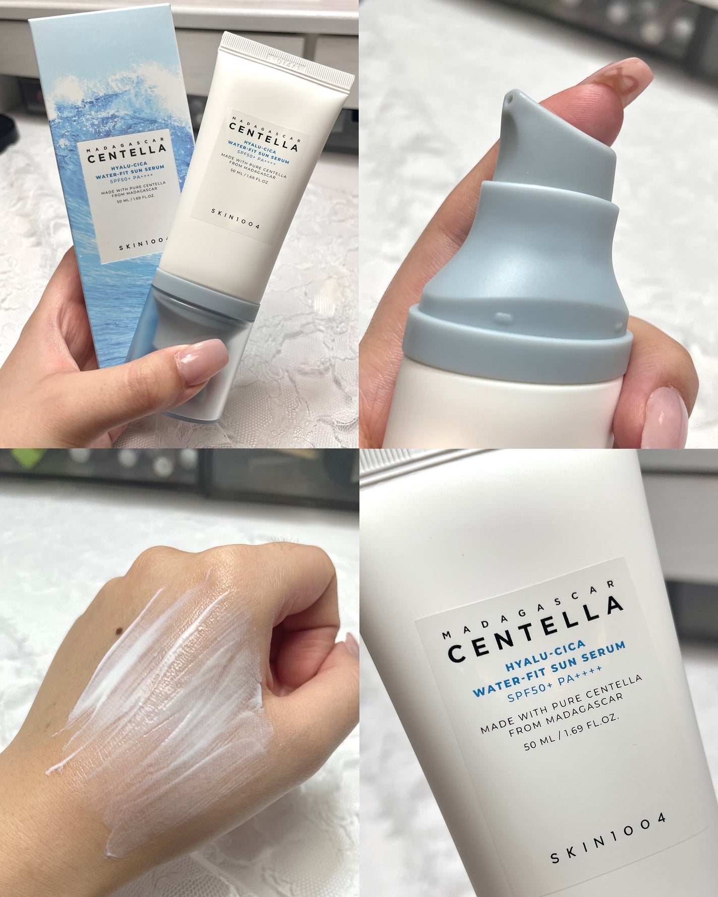 ヒアルーシカ ウォーターフィット サンセラム/SKIN1004/日焼け止めローションを使ったクチコミ(6枚目)