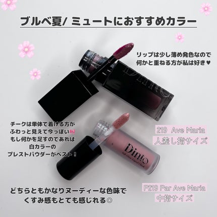 【限定パケ 桜エディション】 ブラーグローイリップティント&ペアチーク パーフェクトセット/Dinto/リキッドチークを使ったクチコミ(3枚目)