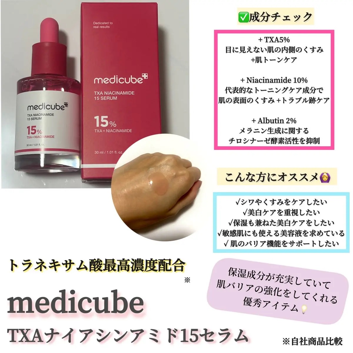 TXAナイアシンアミド15セラム｜MEDICUBEの口コミ - medicubeさんより