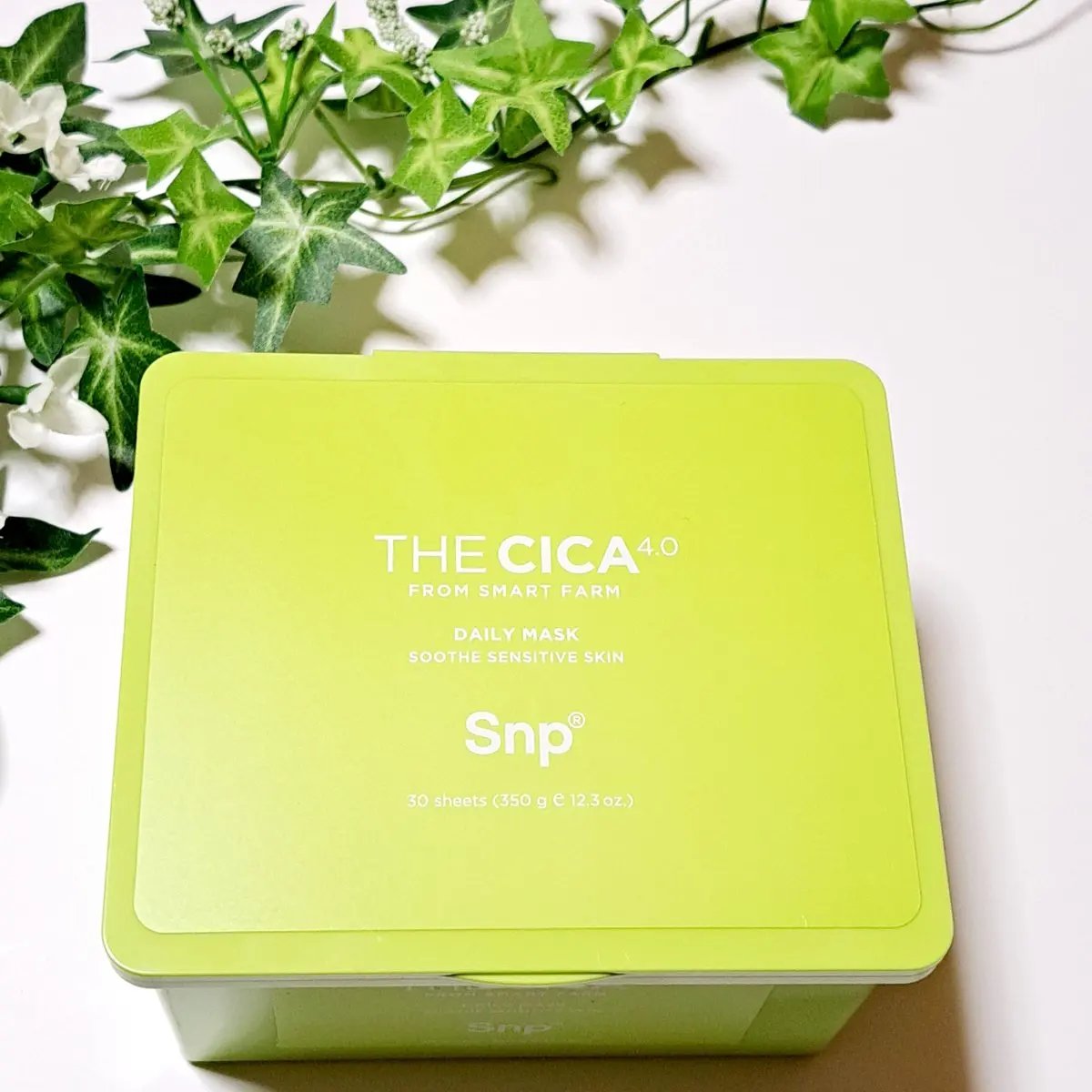SNP THE CICA 4.0 デイリーマスクのクチコミ「SNP THE CICA 4.0 デイリーマスク☘️☘️
ピンセットが付いていて衛生的꒰ᐡ⸝⸝.....」（1枚目）