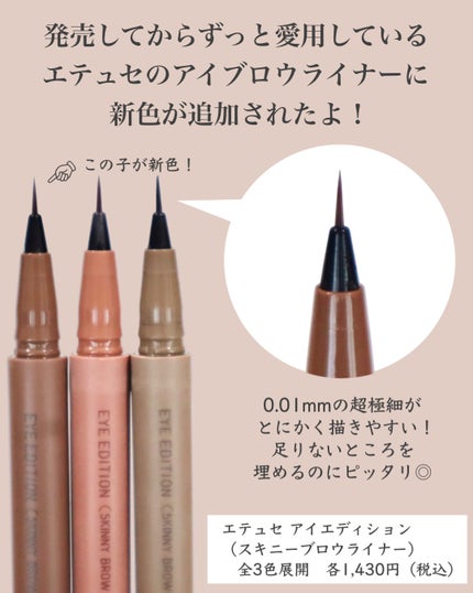 試してみた】エテュセ アイエディション(スキニーブロウライナー 試してみた】エテュセ アイエディション(スキニーブロウライナー