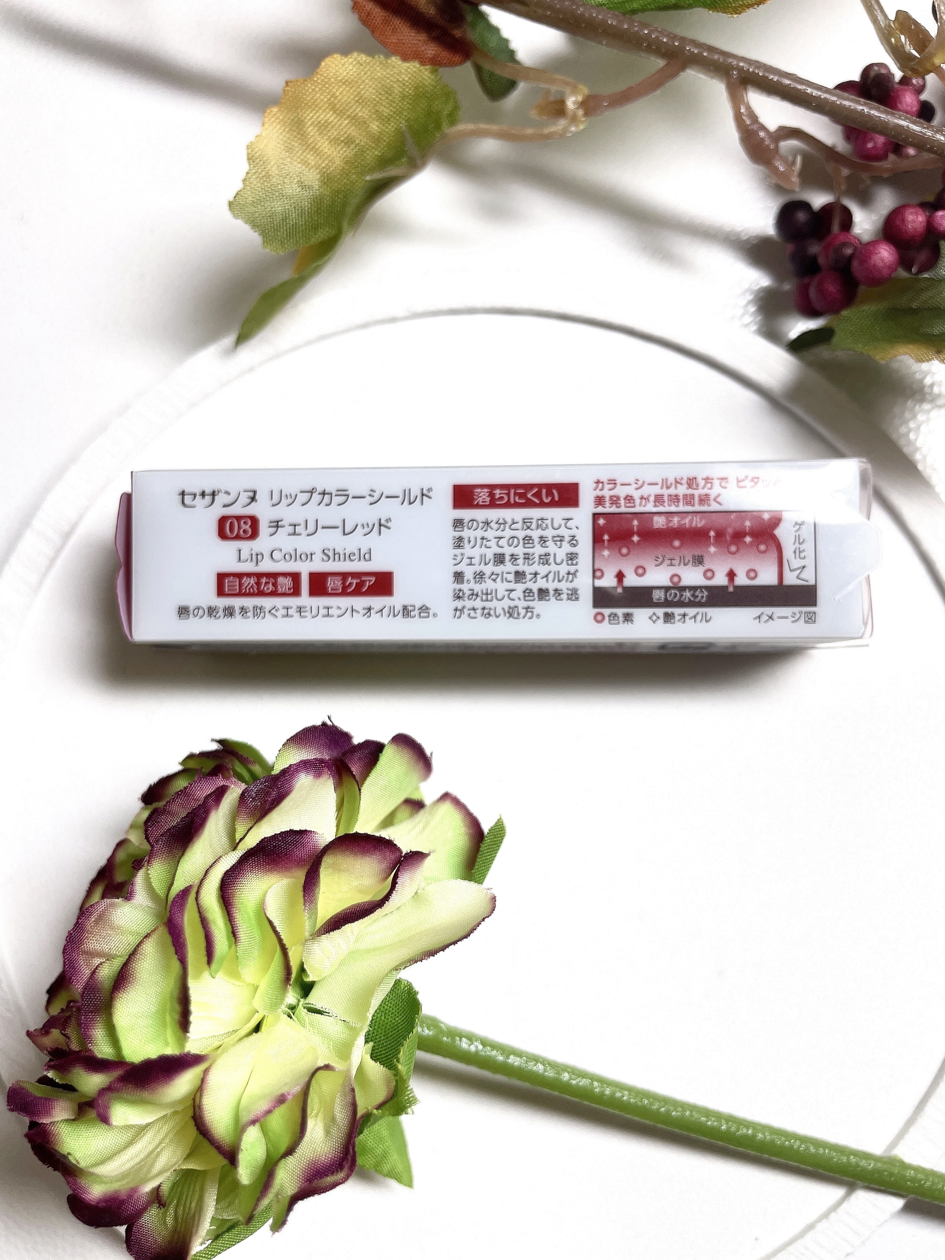 リップカラーシールド/CEZANNE/口紅を使ったクチコミ（2枚目）