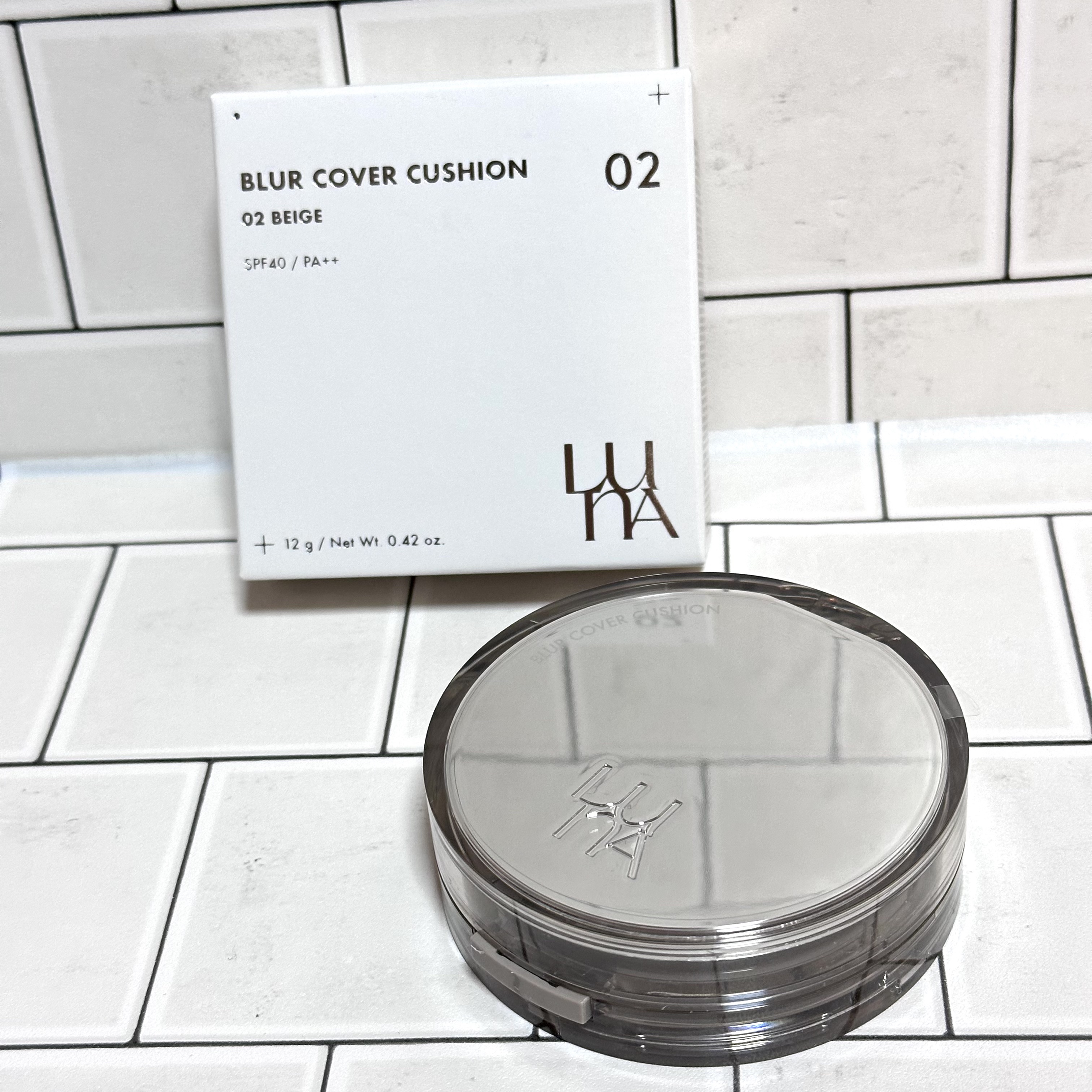 ブラーカバークッション 02 ベージュ/LUNA/クッションファンデーションを使ったクチコミ（2枚目）