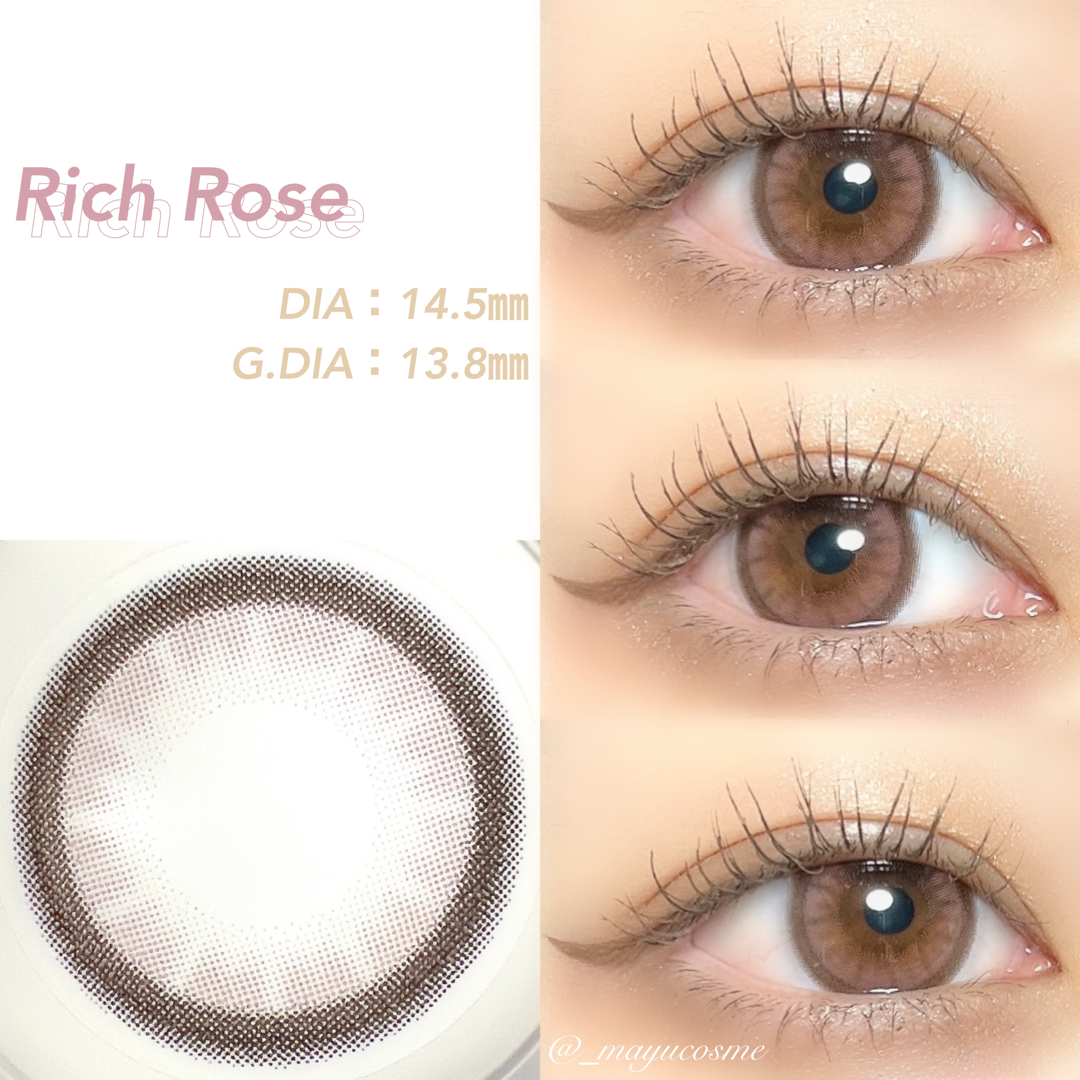 michou 1day ロイヤルモカ/michou/ワンデー（１DAY）カラコンを使ったクチコミ（3枚目）