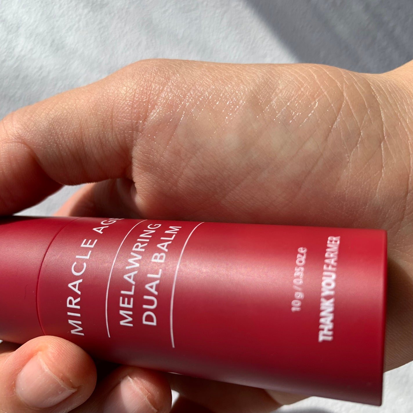 Miracle Age メラウリング デュアルバーム/THANK YOU FARMER/フェイスクリームを使ったクチコミ(4枚目)