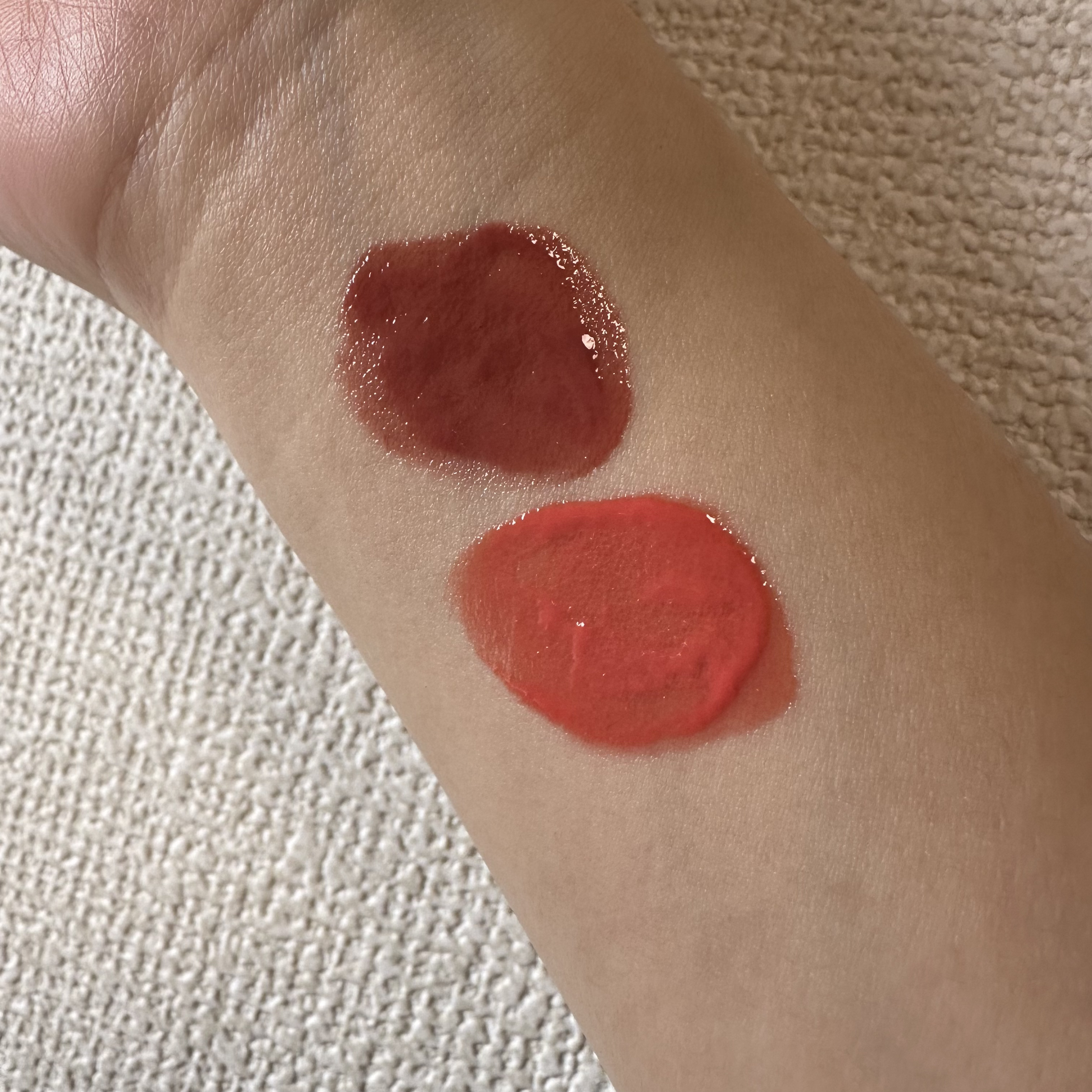 ウォーターグローリップティント 02 リッチサーモン（Rich Salmon）/INGA/リップティントを使ったクチコミ（3枚目）