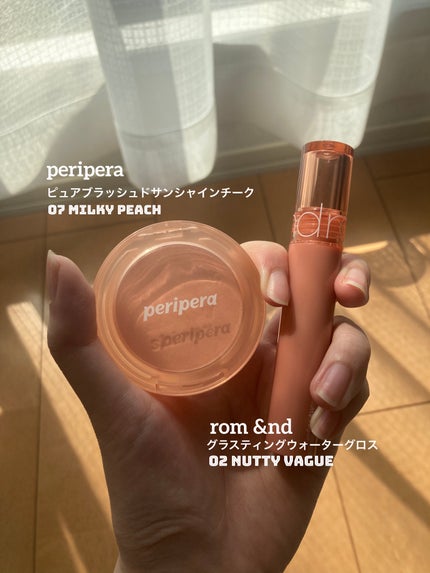 ピュア ブラッシュド サンシャイン チーク/PERIPERA/パウダーチークを使ったクチコミ(2枚目)