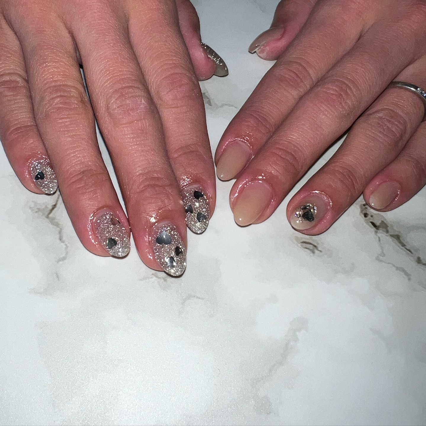 #桜色の春ネイル,#ネイル,#ニュアンスネイル,#ジェルネイル,#ギャルネイル,#ネイル,#城陽ネイルのネイルデザイン