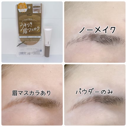 ピメル うそつき眉マスカラ マイルドベージュ/pdc/アイブロウを使ったクチコミ(6枚目)