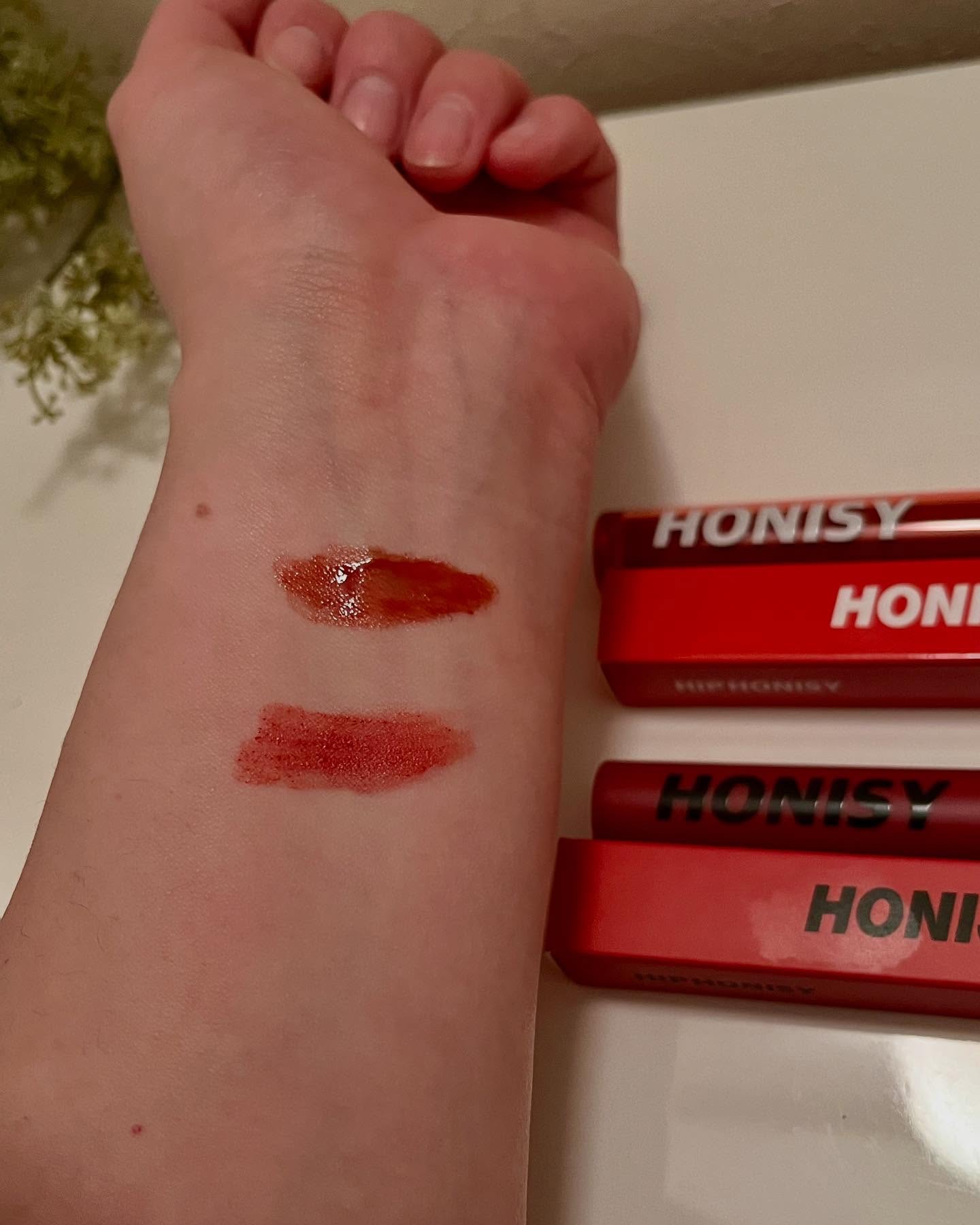 フルーツグロウティント/honisy/リップティントを使ったクチコミ（2枚目）