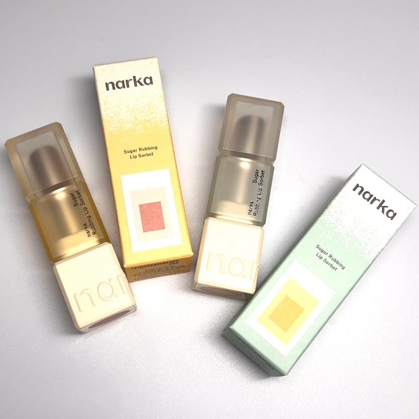 シュガーラビングリップソルベ/narka/リップスクラブを使ったクチコミ（1枚目）
