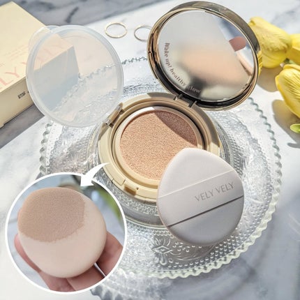 はちみつツヤ肌クッションファンデ/VELY VELY/クッションファンデーションを使ったクチコミ(3枚目)