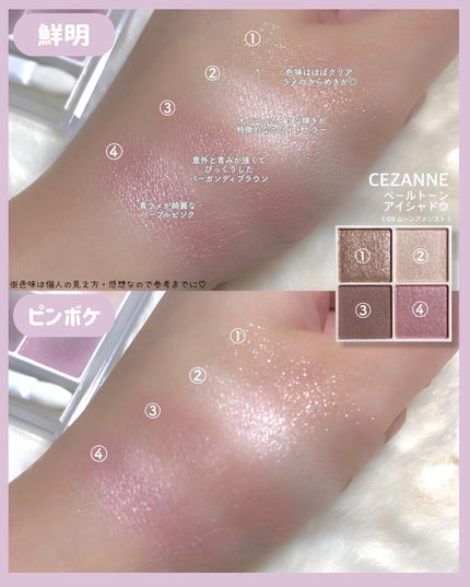 ペールトーンアイシャドウ/CEZANNE/アイシャドウを使ったクチコミ(4枚目)