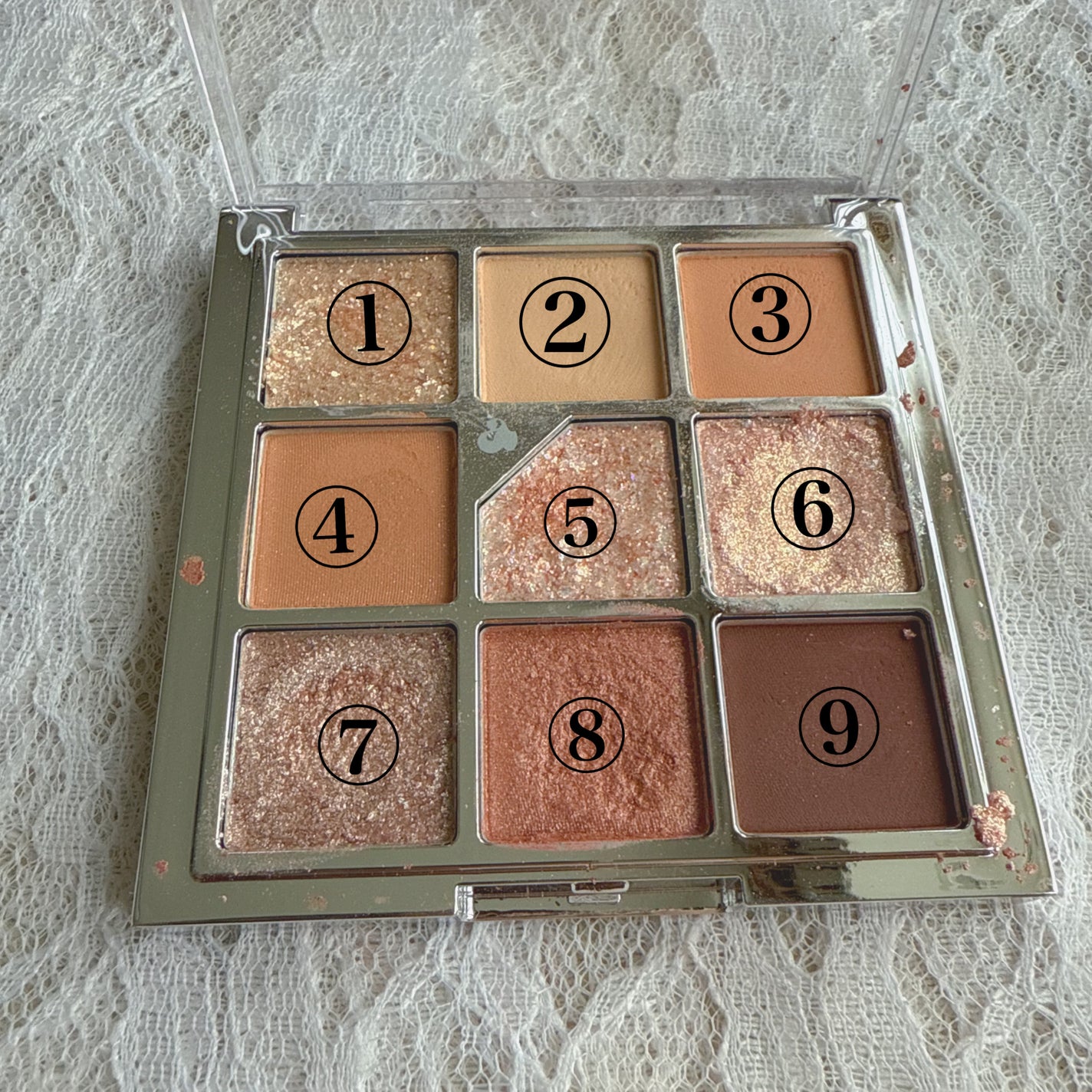 グリッターペディアアイパレット/unleashia/アイシャドウパレットを使ったクチコミ(3枚目)