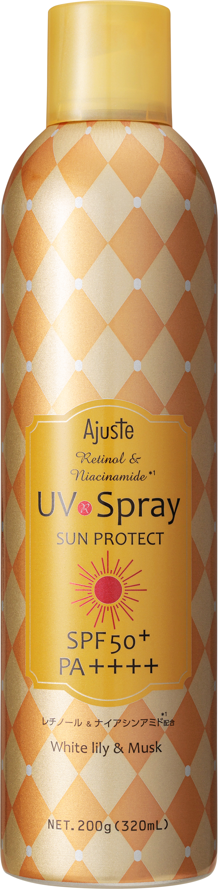 アジャステ　レチノール＆ナイアシンアミド配合エアリータッチUV スプレー  （ホワイトリリー&ムスクの香り）　 / Ajuste(アジャステ)
