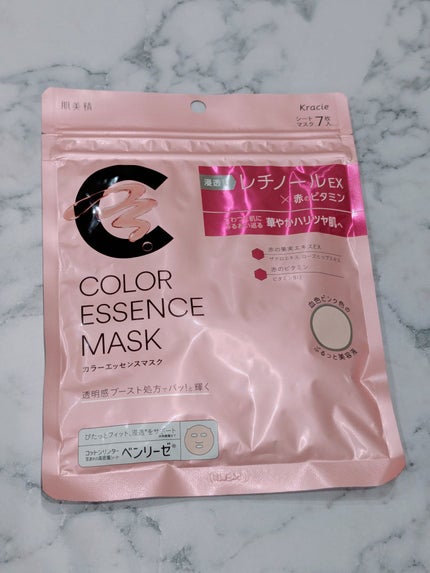 肌美精 カラーエッセンスマスク ピンク/肌美精/シートマスク・パックを使ったクチコミ(1枚目)