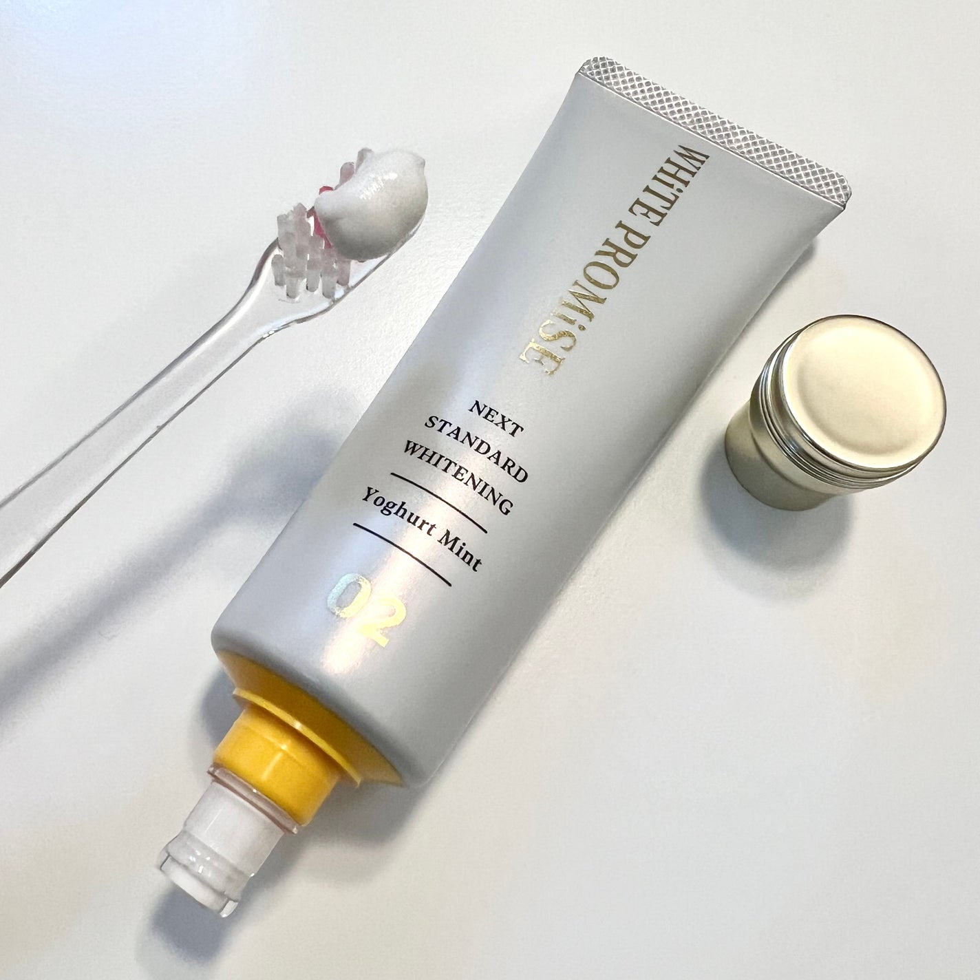 ホワイトプロミス 美白*+むし歯予防*/WHiTE PROMiSE/歯磨き粉を使ったクチコミ(2枚目)