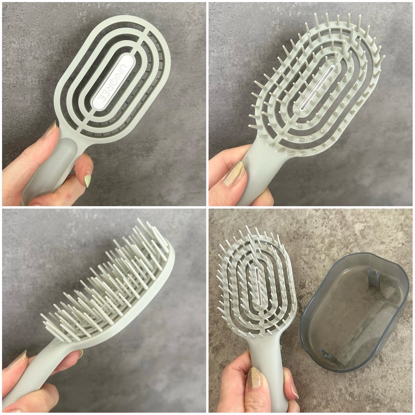 ゆかぴ on LIPS 「【UNIQREE】✔️4wayスムースヘアブラシこれひとつでブ..」(2枚目)