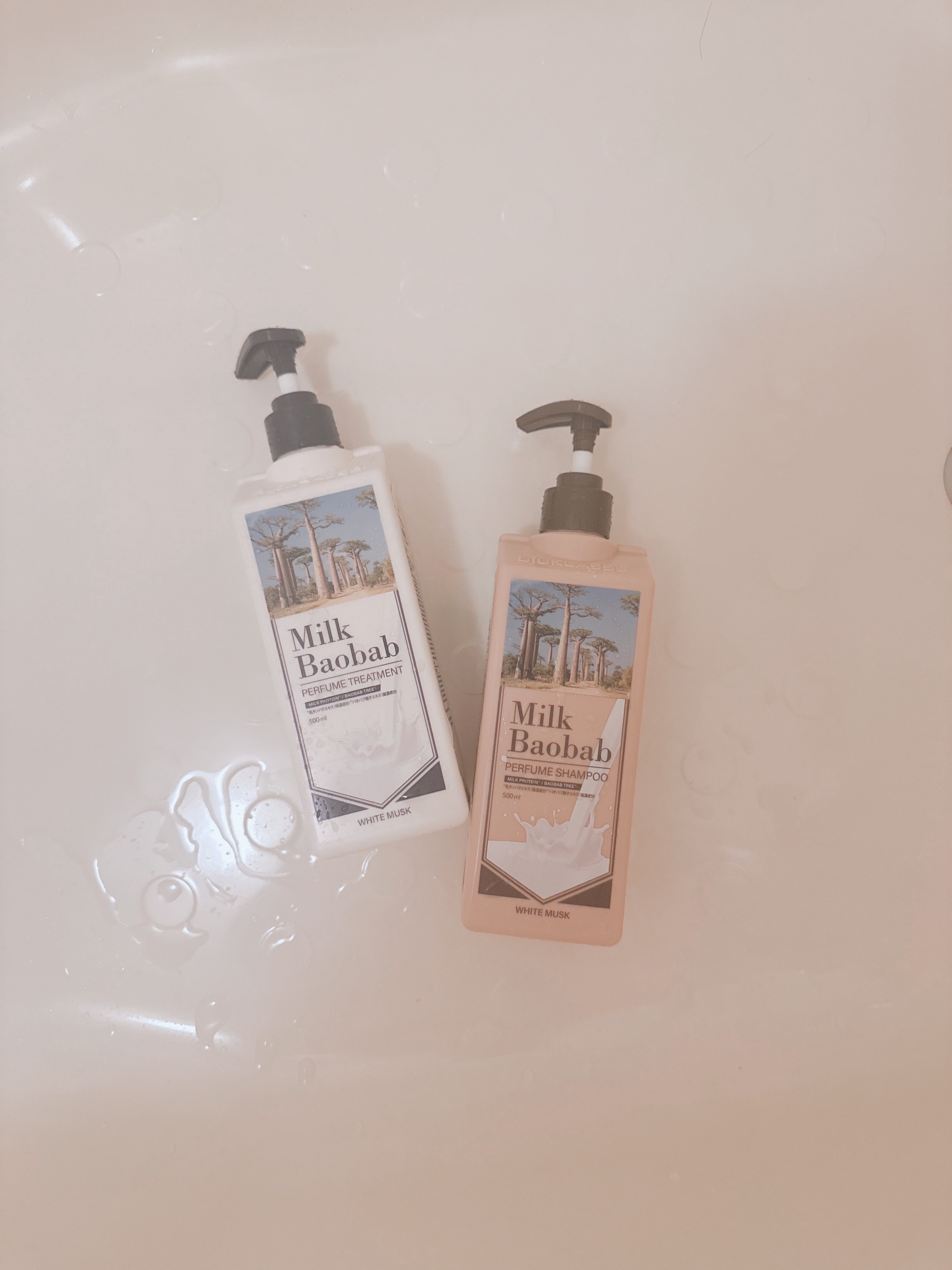 パフュームシャンプー/トリートメント (ホワイトムスク)/ミルクバオバブ/市販シャンプーを使ったクチコミ（1枚目）