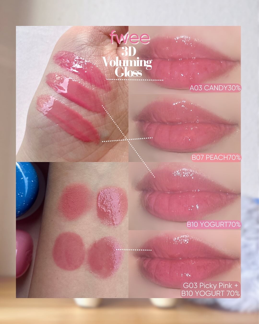 フィー 3Dボリューミンググロス/fwee/リップグロスを使ったクチコミ(5枚目)