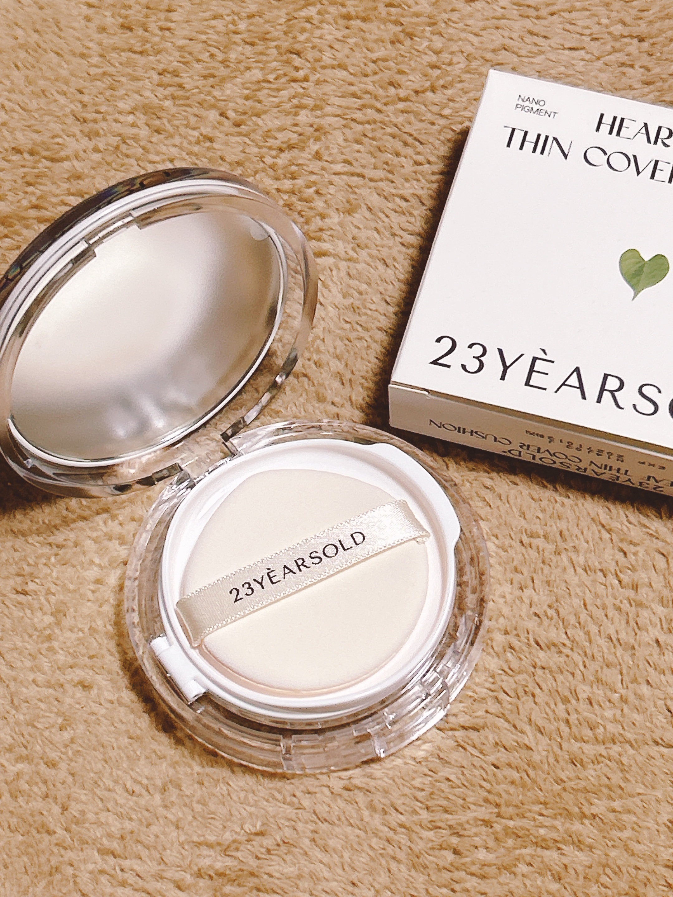 ハートリーフシーンカバークッション/23years old/クッションファンデーションを使ったクチコミ（2枚目）