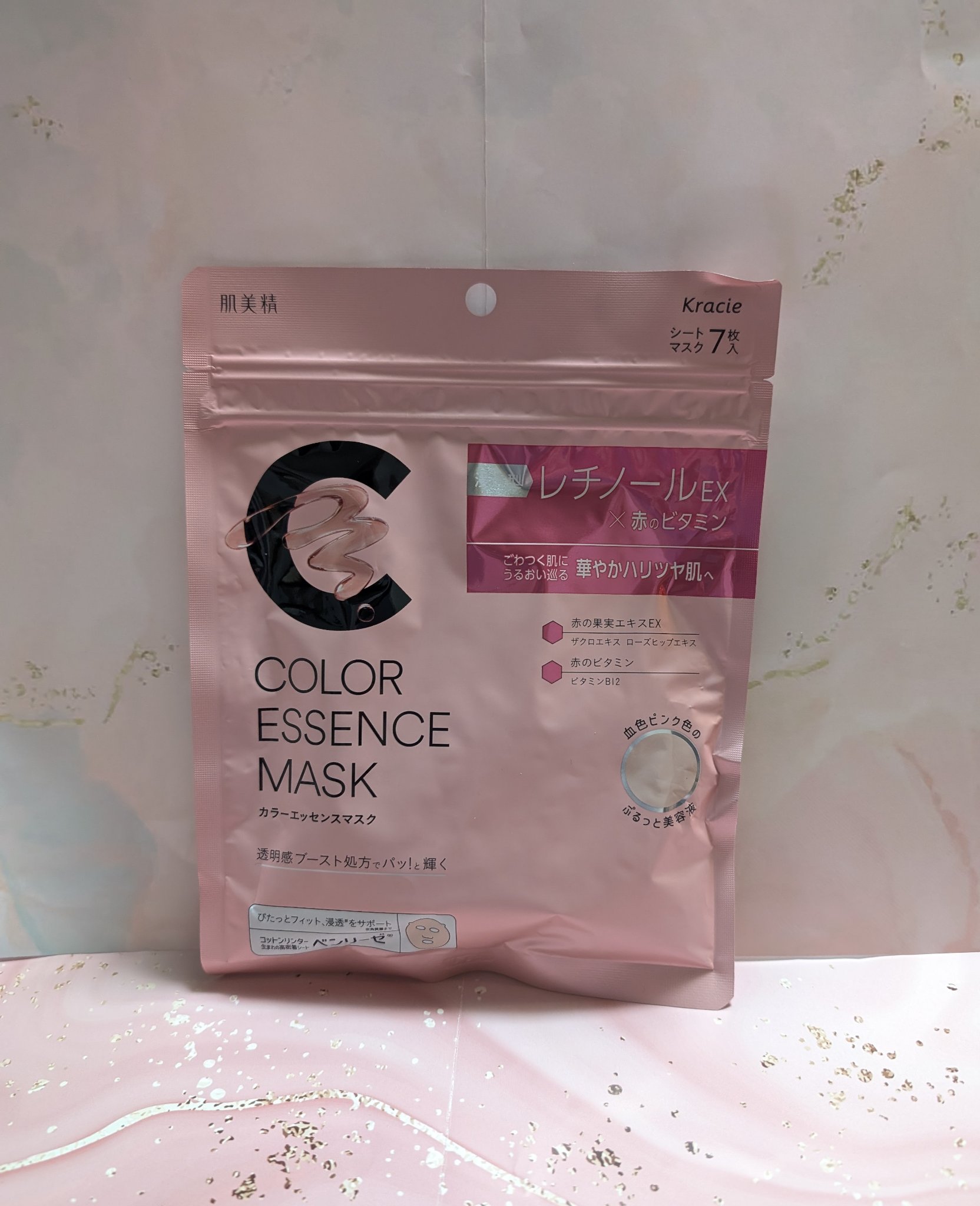 肌美精 カラーエッセンスマスク ピンク/肌美精/シートマスク・パックを使ったクチコミ（2枚目）