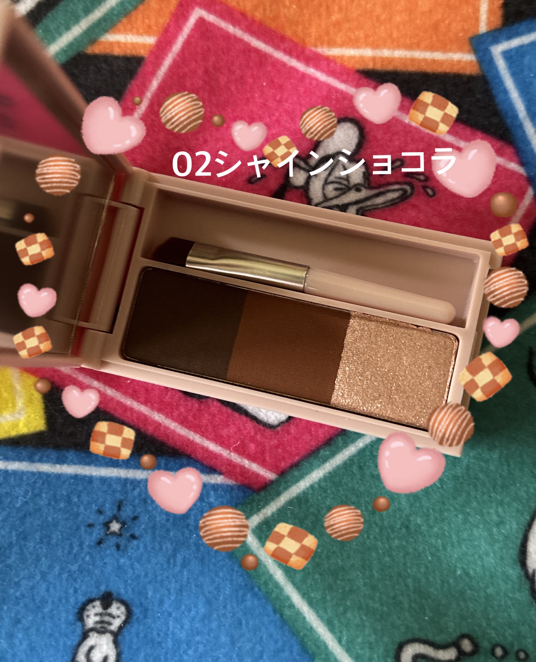 KM アイブロウパウダー/DAISO/パウダーアイブロウを使ったクチコミ（2枚目）