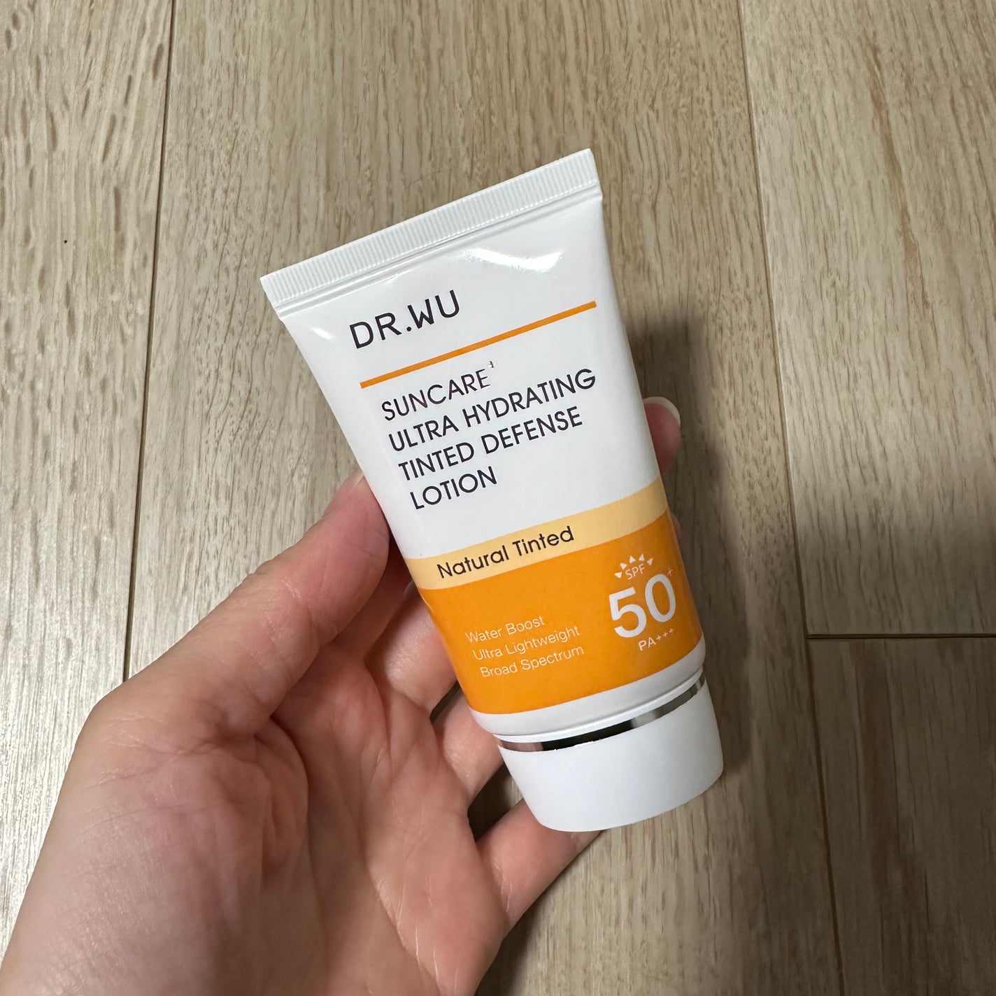 サンスクリーン+モイスト(色付き)<日焼け止め>/DR.WU/日焼け止めローションを使ったクチコミ(2枚目)