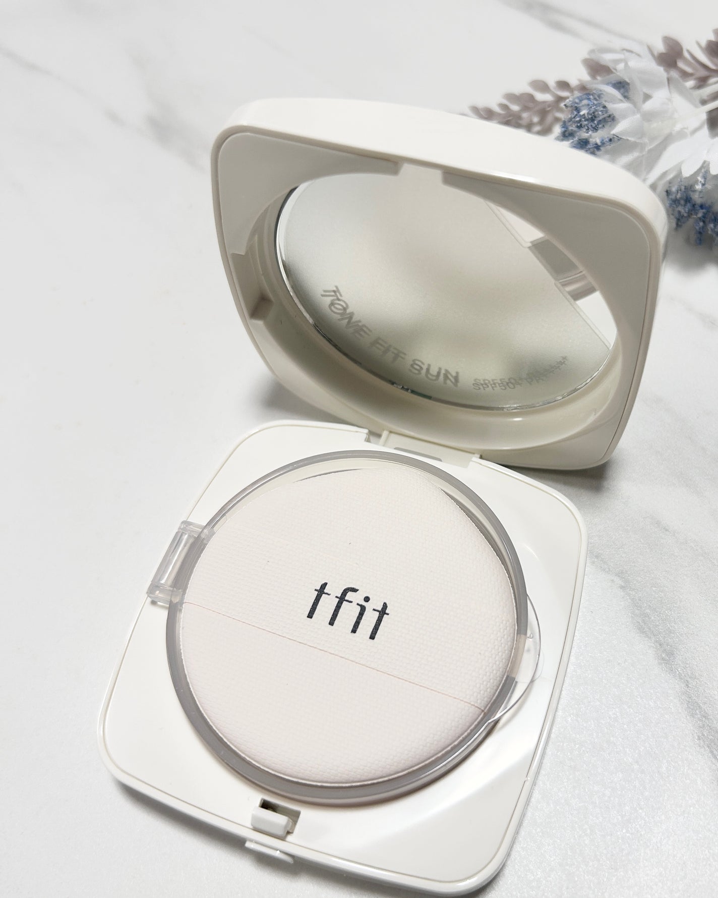 ベースフィットトーンアップサンクッション/TFIT/クッションファンデーションを使ったクチコミ(2枚目)