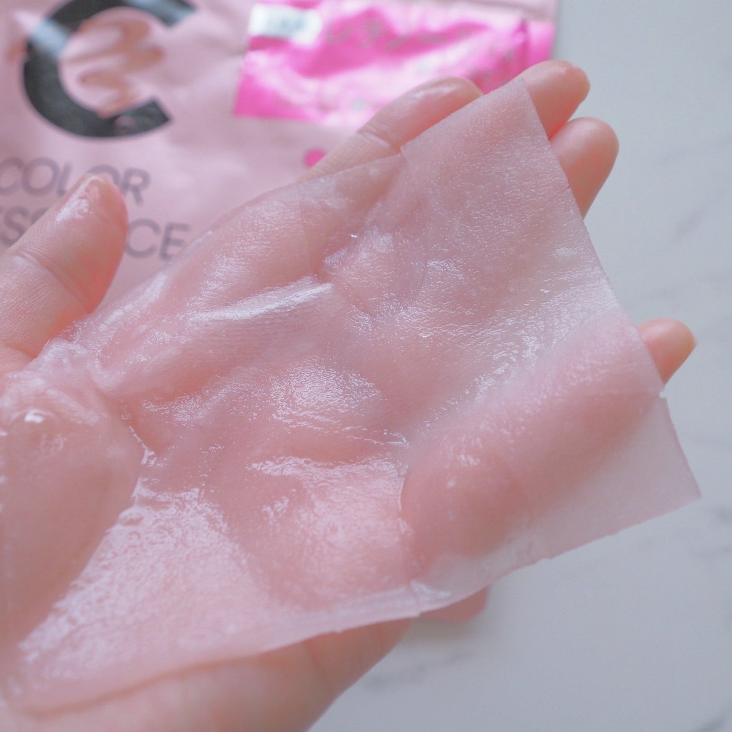 肌美精 カラーエッセンスマスク ピンク/肌美精/シートマスク・パックを使ったクチコミ(3枚目)