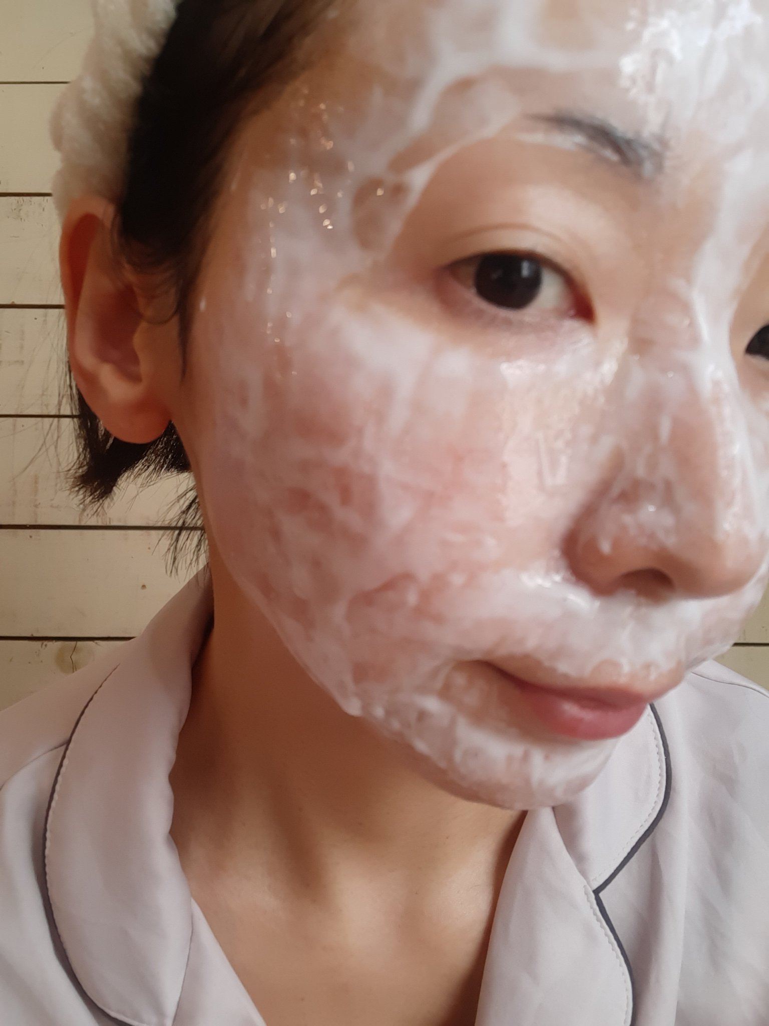 塗るマスクパック低分子コラーゲンマスク /Veganifect/洗い流すパック・マスクを使ったクチコミ（3枚目）