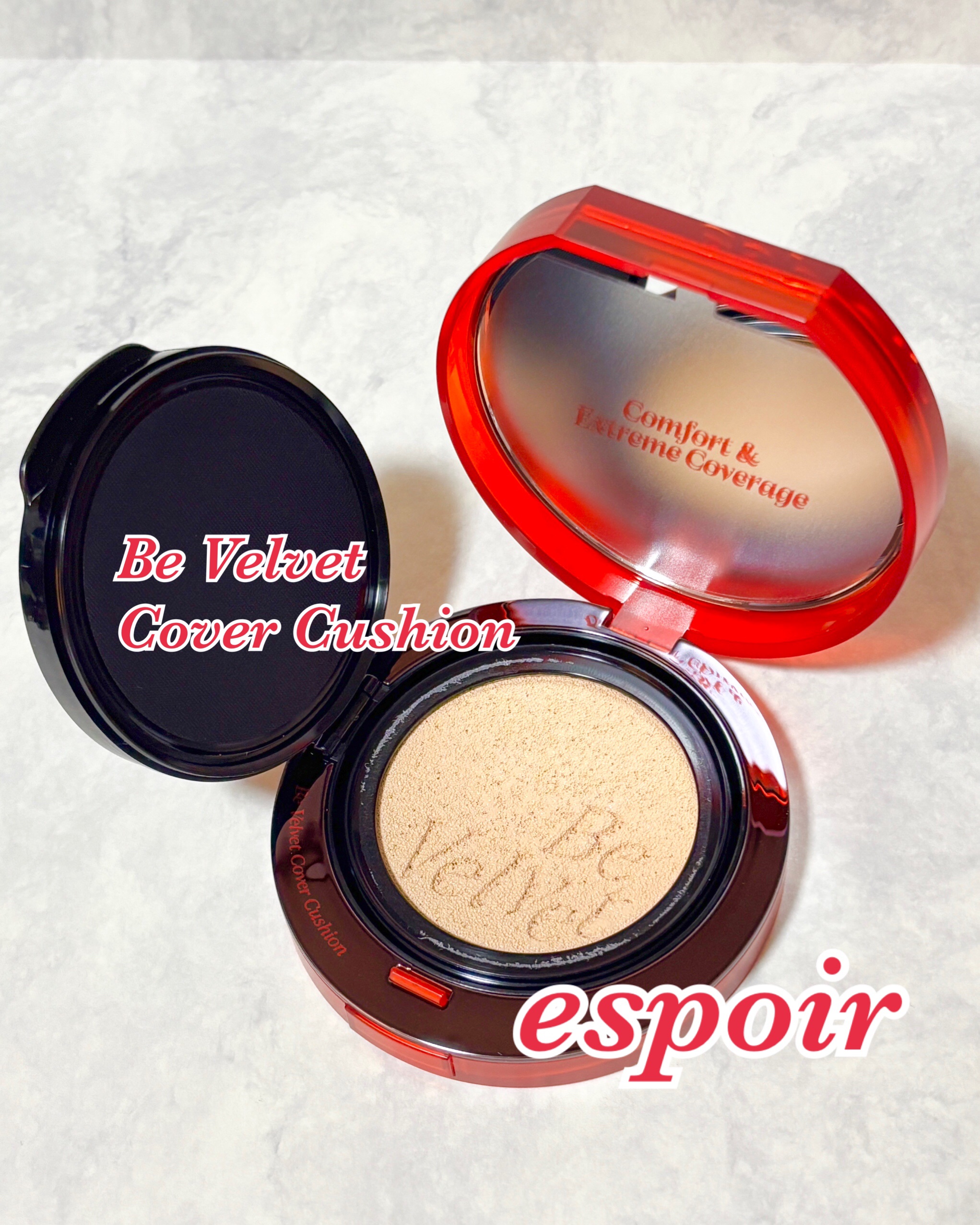 ビーベルベットカバークッション/espoir/クッションファンデーションを使ったクチコミ（1枚目）