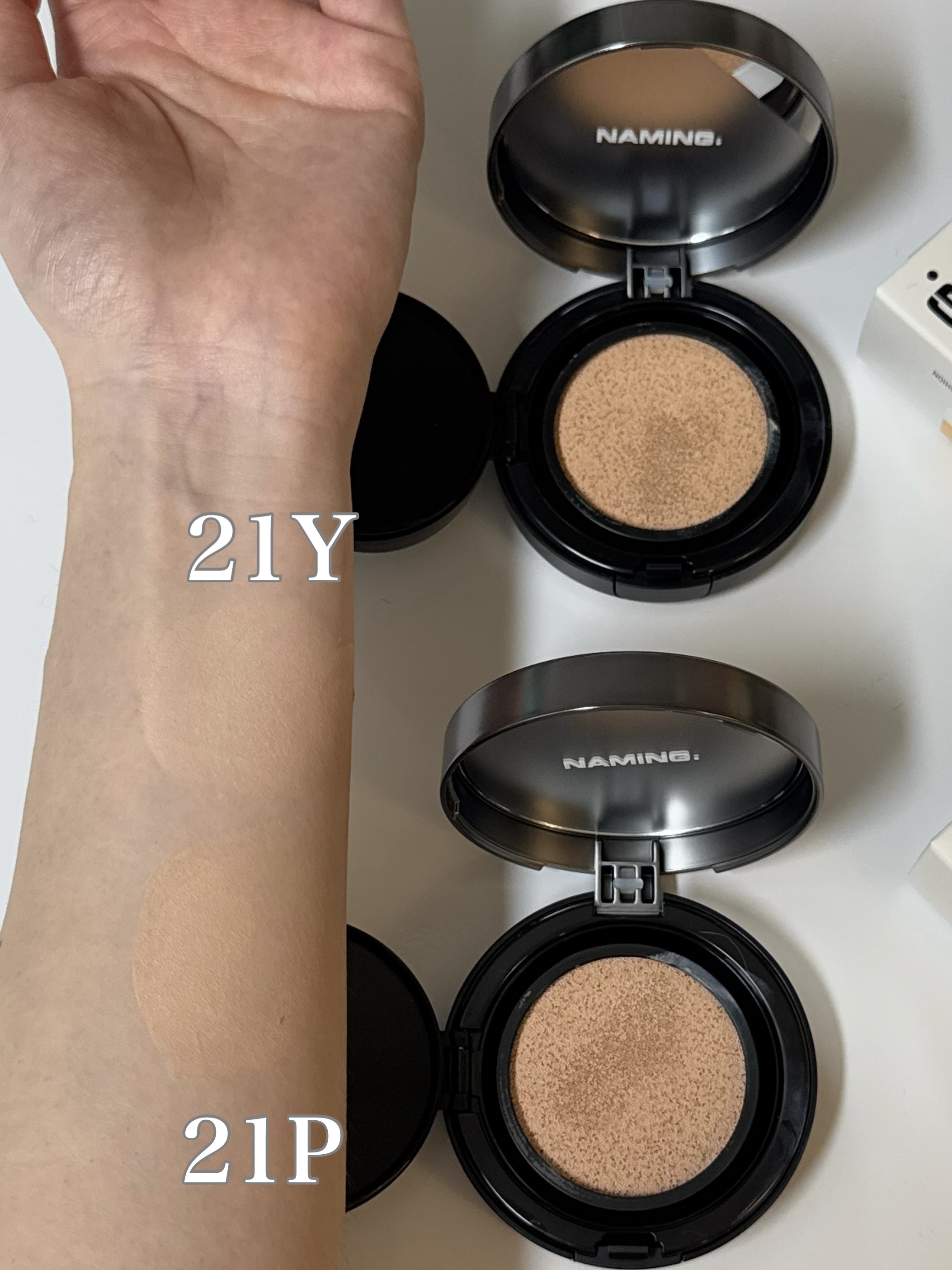 ネーミング ゼログラビティ カバーフィットクッション/NAMING./クッションファンデーションを使ったクチコミ（3枚目）