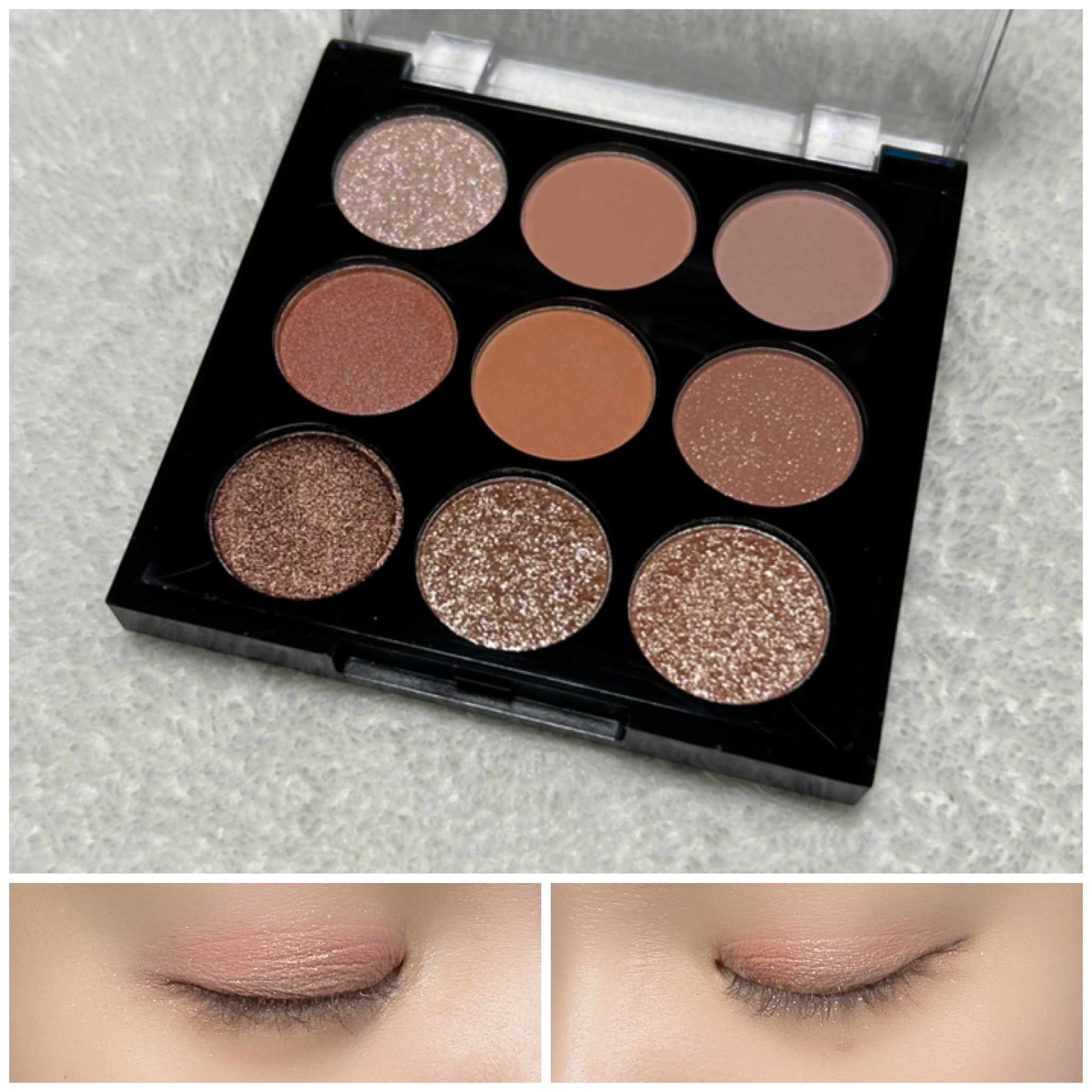 ＵＧＴ　ドットアイカラーパレット 02c　ロージーコーラル/U R GLAM/アイシャドウパレットを使ったクチコミ（3枚目）