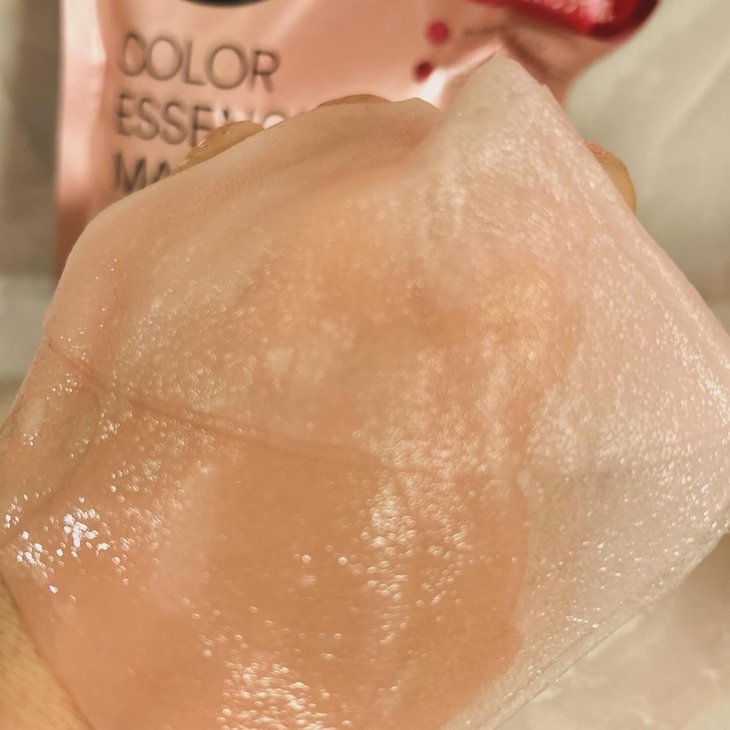 肌美精 カラーエッセンスマスク ピンク/肌美精/シートマスク・パックを使ったクチコミ(3枚目)