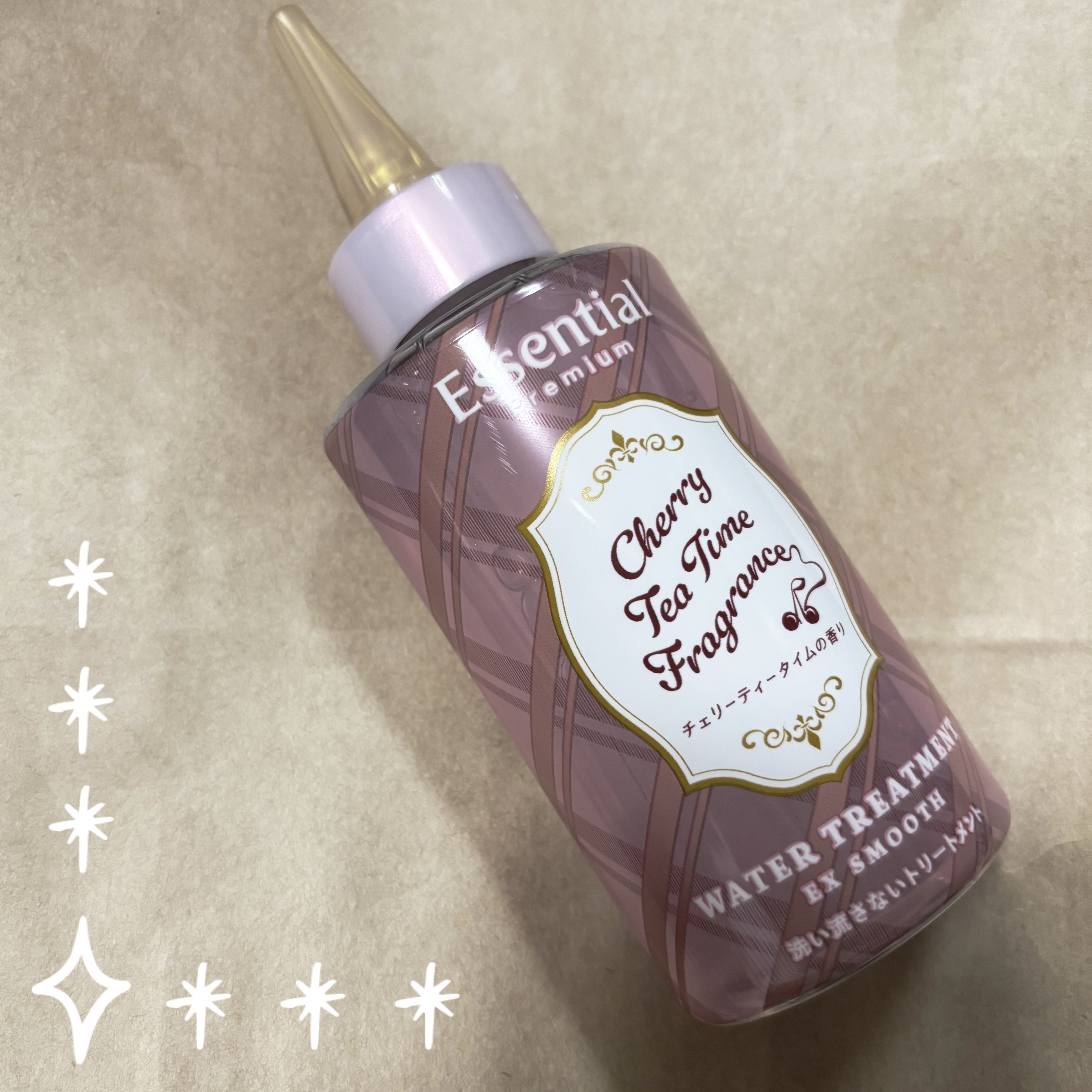 エッセンシャル エッセンシャル プレミアム　ウォータートリートメント　EXスムース　チェリーティータイムの香り　  【洗い流さないトリートメント】のクチコミ「うるサラ髪ゲット！！
エッセンシャルさんのエッセンシャル プレミアム　ウォータートリートメント.....」（1枚目）